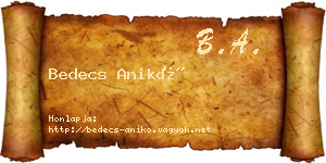 Bedecs Anikó névjegykártya